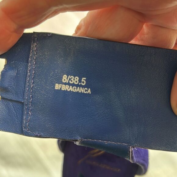 BRIAN ATWOOD BRAGANCA MULTI COLOR Leather Suede PLATFORM SANDAL HEELS - Picture 12 of 12